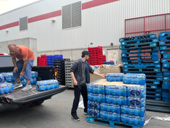 Jimmy Hassan at a community donation drive
